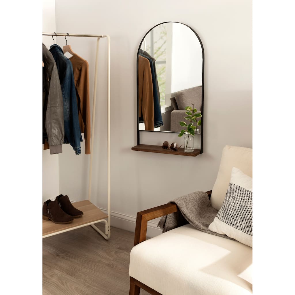 Kate and Laurel Chadwin Wall Mirror with Shelf