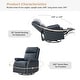 preview thumbnail 7 of 43, HULALA HOME Alina Modern 20''w Genuine Leather Swivel Rocker Nursery Manual Recliner Chair with Rolled Arms