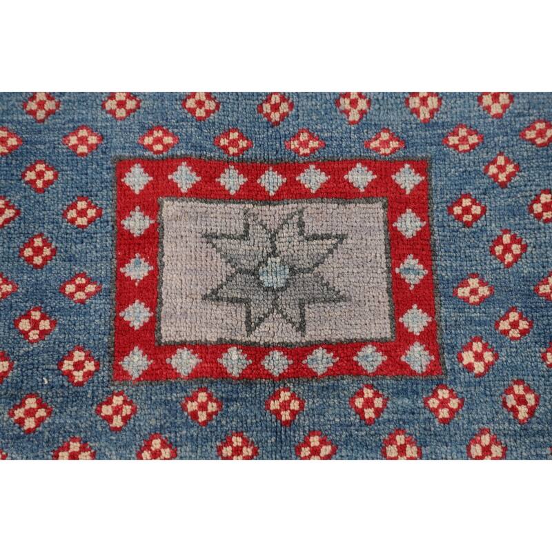 Kazak Oriental Area Rug Handmade Grey Traditional Wool Carpet - 4'11" x 6'9"