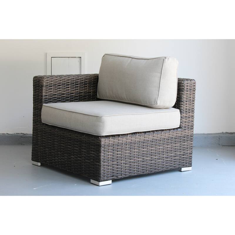 LSI 8 Piece Rattan Sectional Seating Group with Cushions