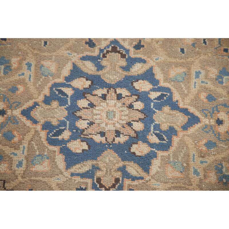 Hand Knotted Oriental 100% Wool Carpet Traditional Floral Oranges & Rust Mashad Area Rug - 12' 5'' X 9' 11''