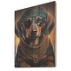 Designart 'Dachshund Gangster In NYC I' Animals Dog Wood Wall Art ...