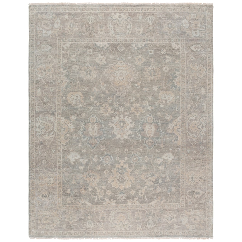 SAFAVIEH Hand-Knotted Izmir Roiza Wool Rug - 6' x 9' - Grey/Beige