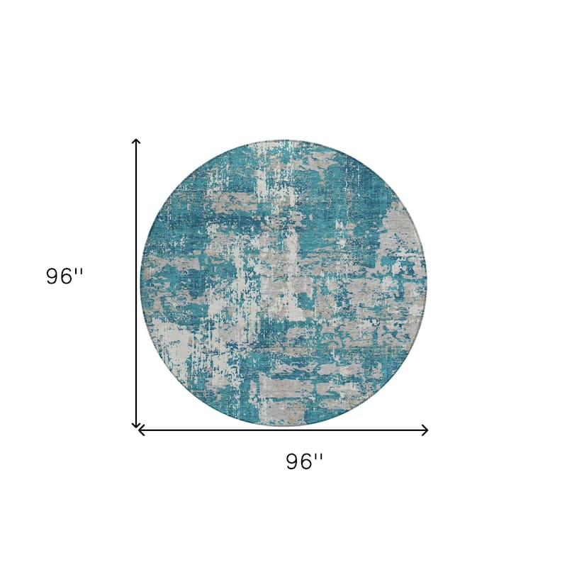 HomeRoots Abstract Transitional Rectangle Outdoor Rug