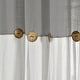 preview thumbnail 19 of 152, Lush Decor Linen Button Single Panel Window Curtain 84"L x 40"W - Dark Gray/Off-White