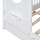 preview thumbnail 15 of 34, Modern Design Full Size House Bed With Wooden Trundle-White
