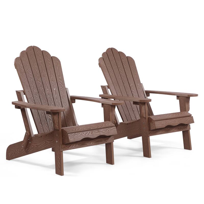 Haven Poly Resin Plastic Folding Adirondack Chair (Set of 2)
