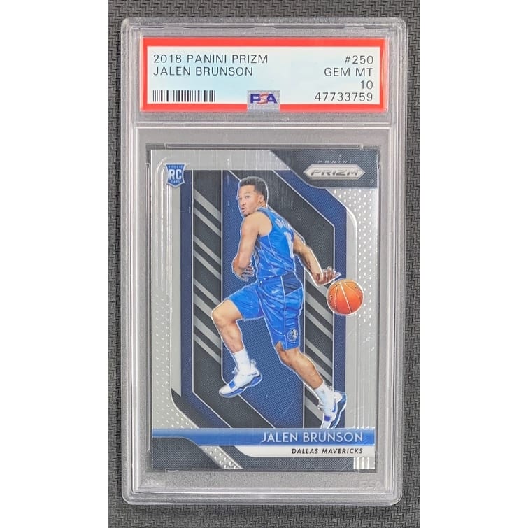 Jalen Brunson 2018 Panini Prizm Basketball Rookie Card #250 Graded PSA 10 - 8' x 11'