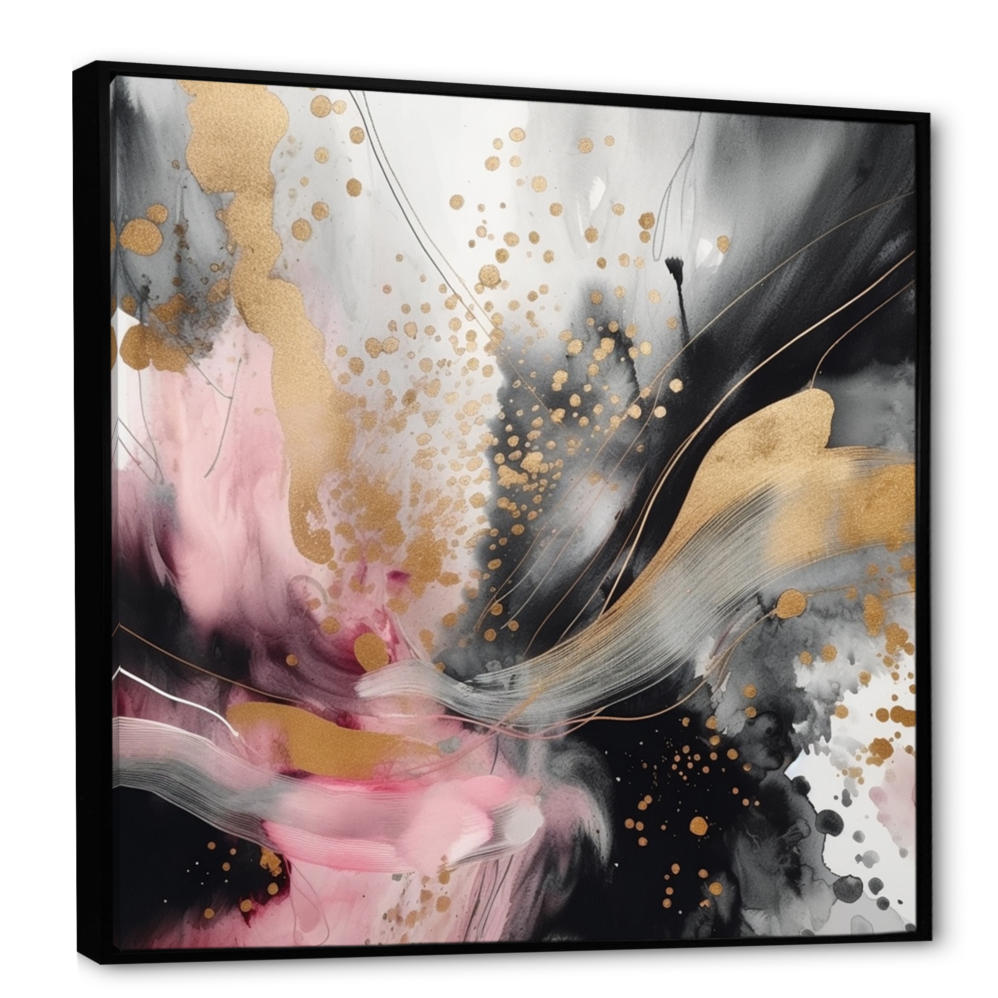 Paint Splatter Contemporary Abstract selling Canvas Print, Modern, Wall Art, Square, Framed, Stretch, Gallery Wrap, Floating Frame, Ready-to-Hang