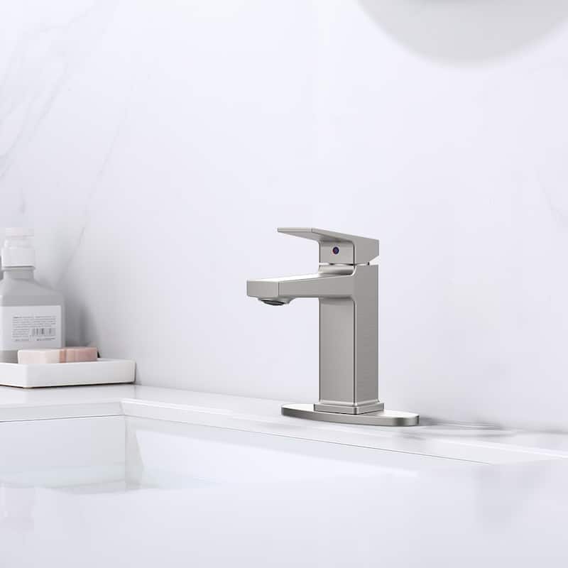 Single Handle Bathroom Vanity Sink Faucet with Removable Aerator, Splash Proof, Anti Fingerprint, Anti Corrosion, Anti Rust