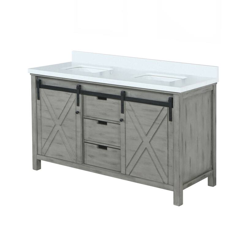 Marsyas Bath Vanity and White Quartz Countertop
