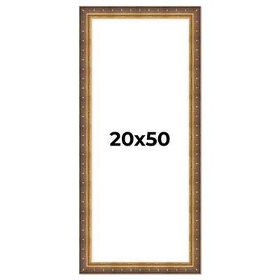 20x50 Frame Vintage Gold Solid Wood Picture Frame | 2.5 Inch Moulding