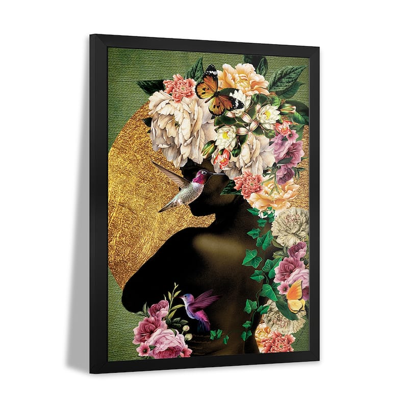 Women In Bloom - Destiny Blooming Premium Framed Poster by Yvonne Coleman Burney