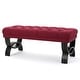 preview thumbnail 12 of 63, Scarlette Tufted Fabric Ottoman Bench by Christopher Knight Home - 41.00" L x 17.25" W x 16.75" H