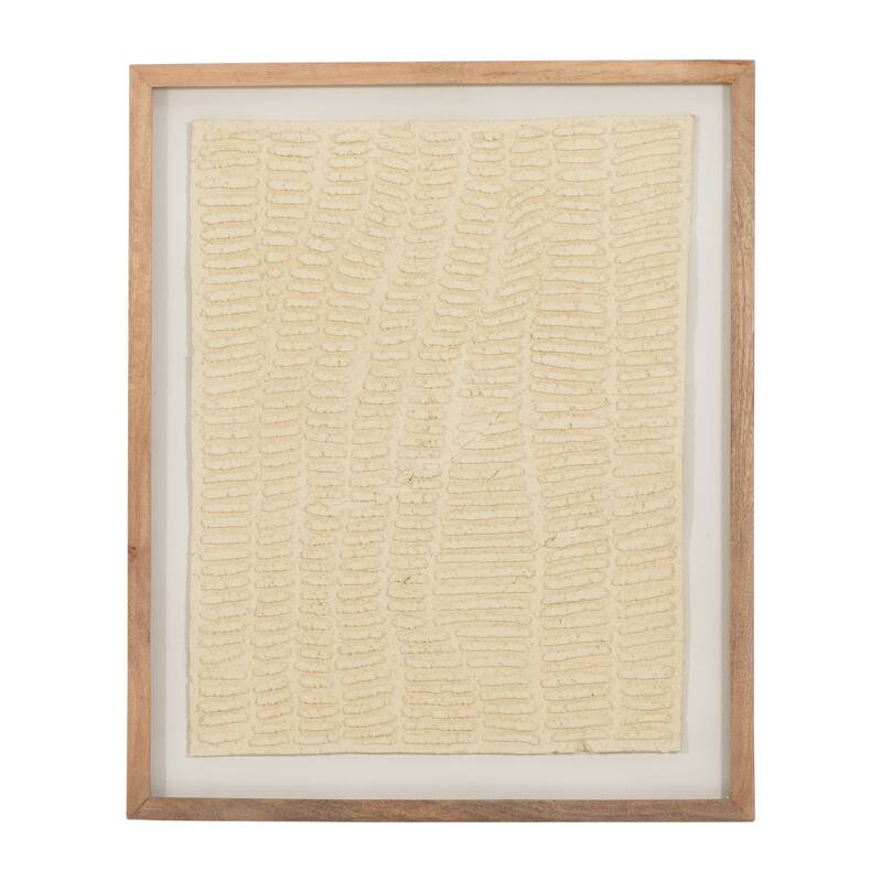 Sagebrook Home's 29x35 Paper Mache Wall Art - Framed Glass Interpretation in Serene Grey - Contemporary Home Decor