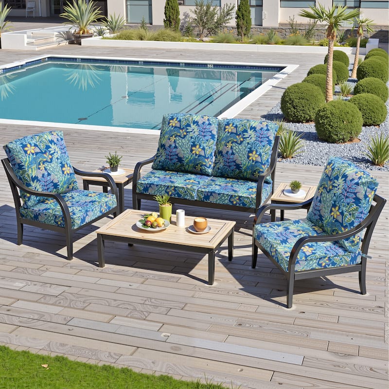 21 W x 22 D in. Deep Seat Outdoor Cushion Set by Crestlive Products