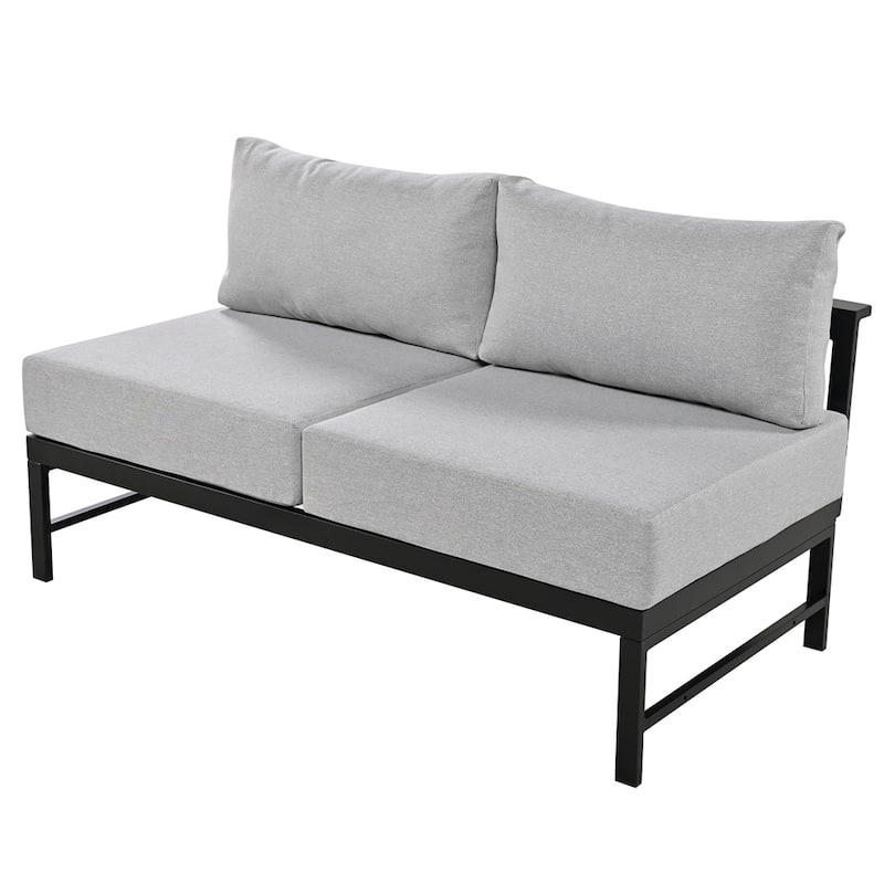 U-shaped Outdoor Modular Sofa Set with Metal Frame
