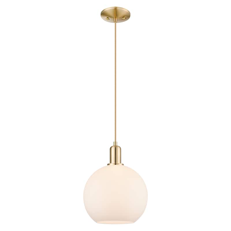 Innovations Lighting Endless Possibilities Arcadia - Athens - 1 Light 10" Cord Hung Mini Pendant - Champagne Bronze/Matte White