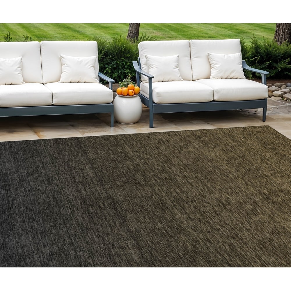 HomeRoots Abstract Transitional Rectangle Outdoor Rug