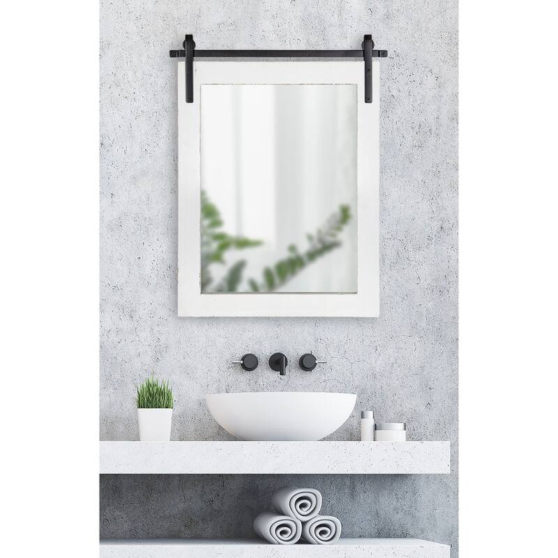 Kate and Laurel Cates Rustic Rectangular Wall Mirror