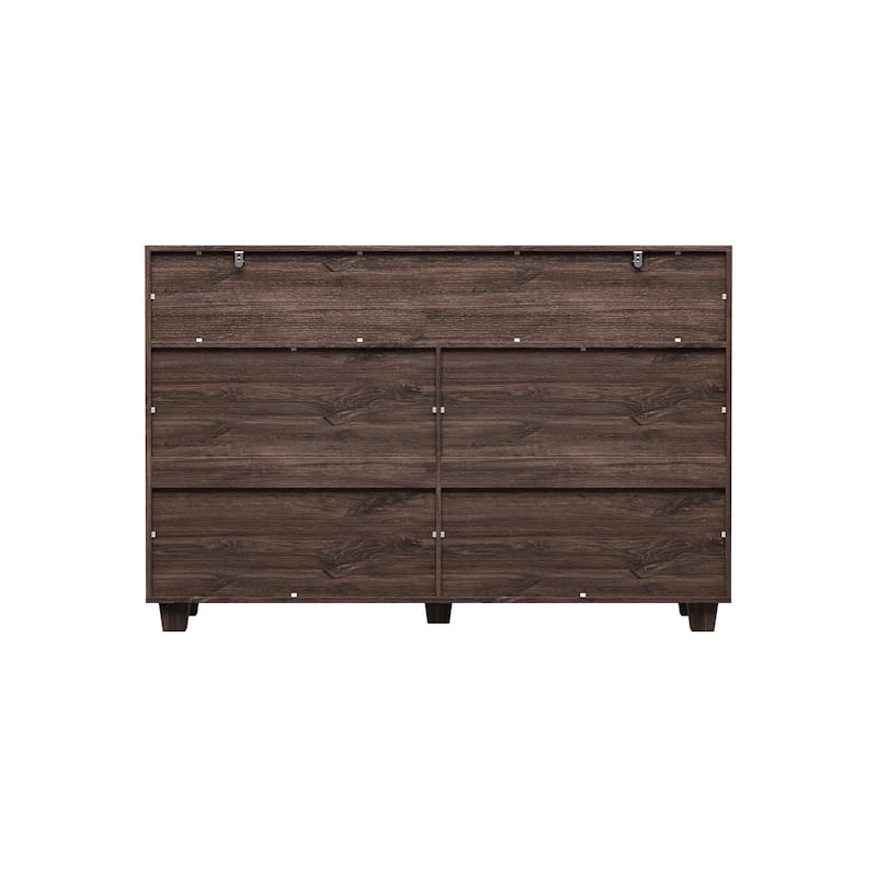 Storage Dresser Organizer TV Stand Chest of Drawers Brown White