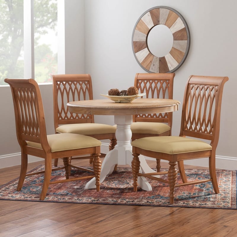 Linon Holden Solid Wood Farmhouse Side Dining Chair (Set of 2)