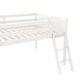 preview thumbnail 10 of 16, Full Size Wood Low Loft Bed with Ladder