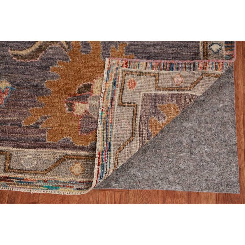 Hand Knotted Oriental 100% Wool Carpet Transitional Floral Multi-Colored Oushak Area Rug - 11' 5'' X 8' 10''