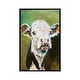 preview thumbnail 1 of 7, iCanvas "Cow Portrait" by Jennifer Redstreake Framed