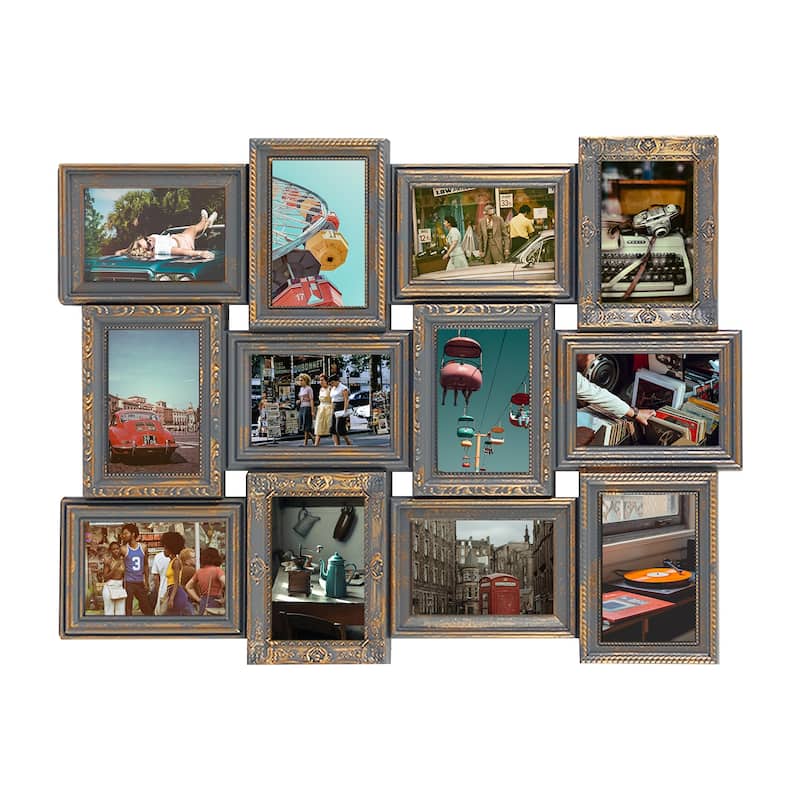 HELLO LAURA 12 Opening Classic Wall Hanging Photo Frame White