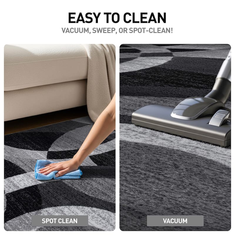 World Rug Gallery Geometric Circles Area Rug