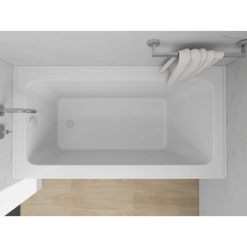 Vanity Art Alcove Soaking Acrylic Bathtub