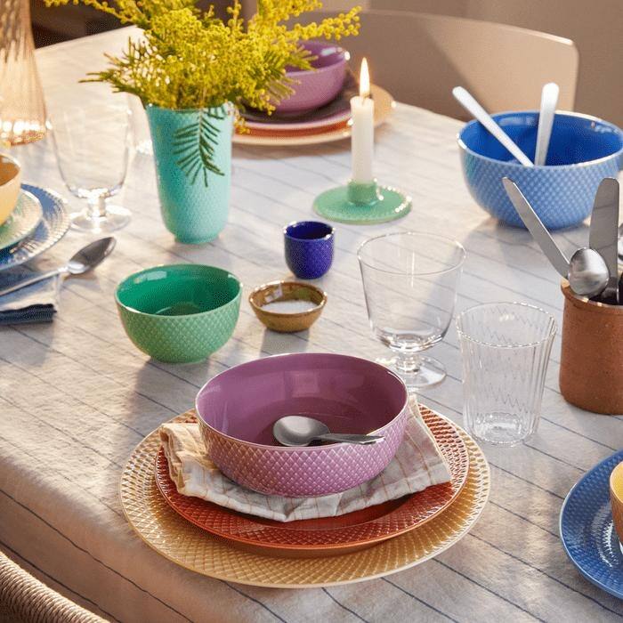 Lyngby Porcelæn Rhombe Color Lunch Plate, Ø: 9.1"