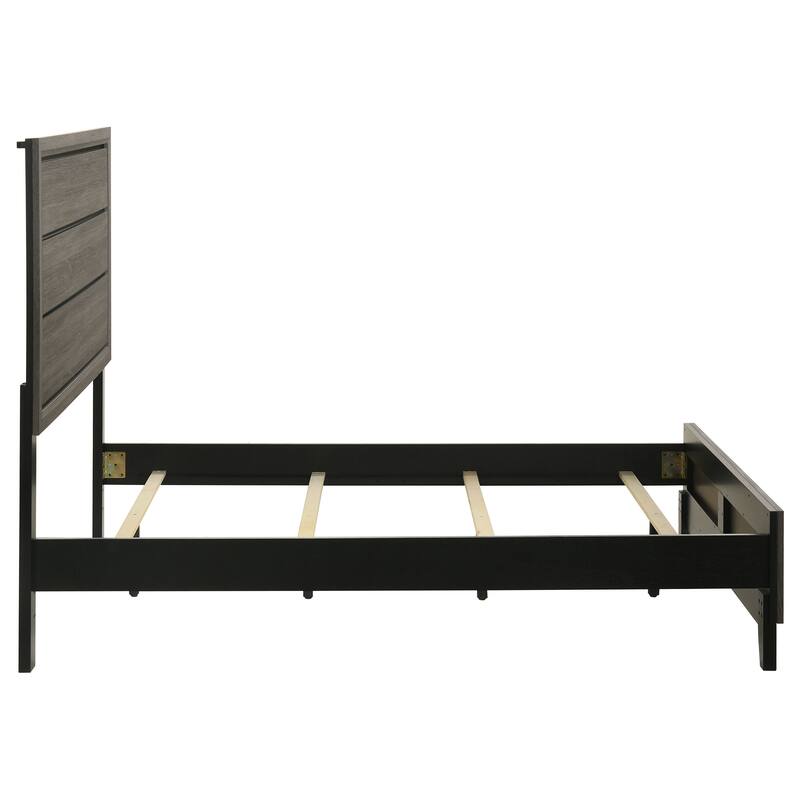 Cabrillo Grey Oak Wood Full Panel Bed