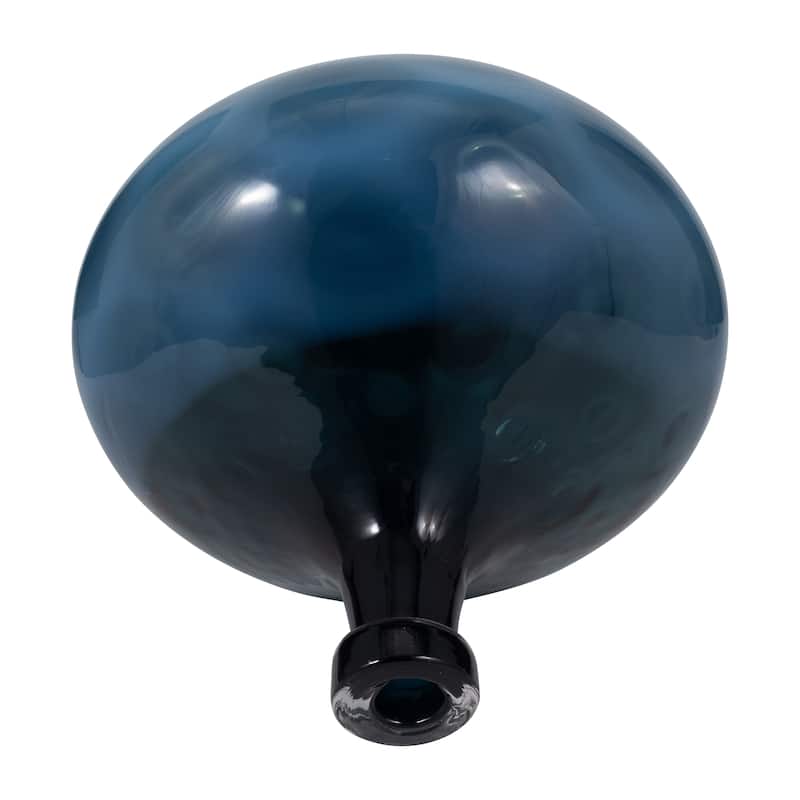 Sagebrook Home Coastal Glass Blue Modern Vase