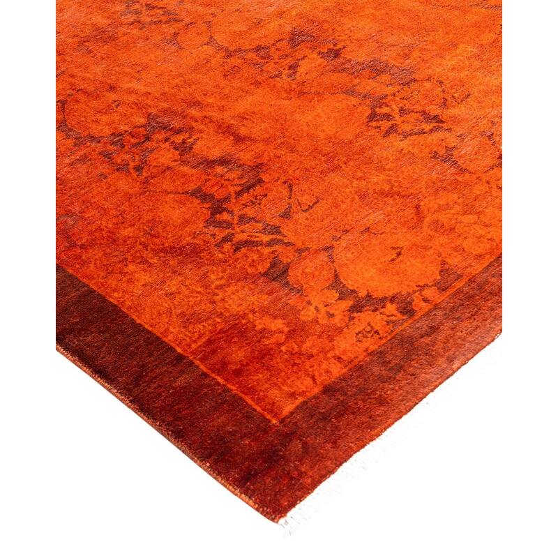 Fine Vibrance One-of-a-Kind Hand-Knotted Area Rug - Orange, 6' 1" x 6' 5" - 6' 1" x 6' 5"