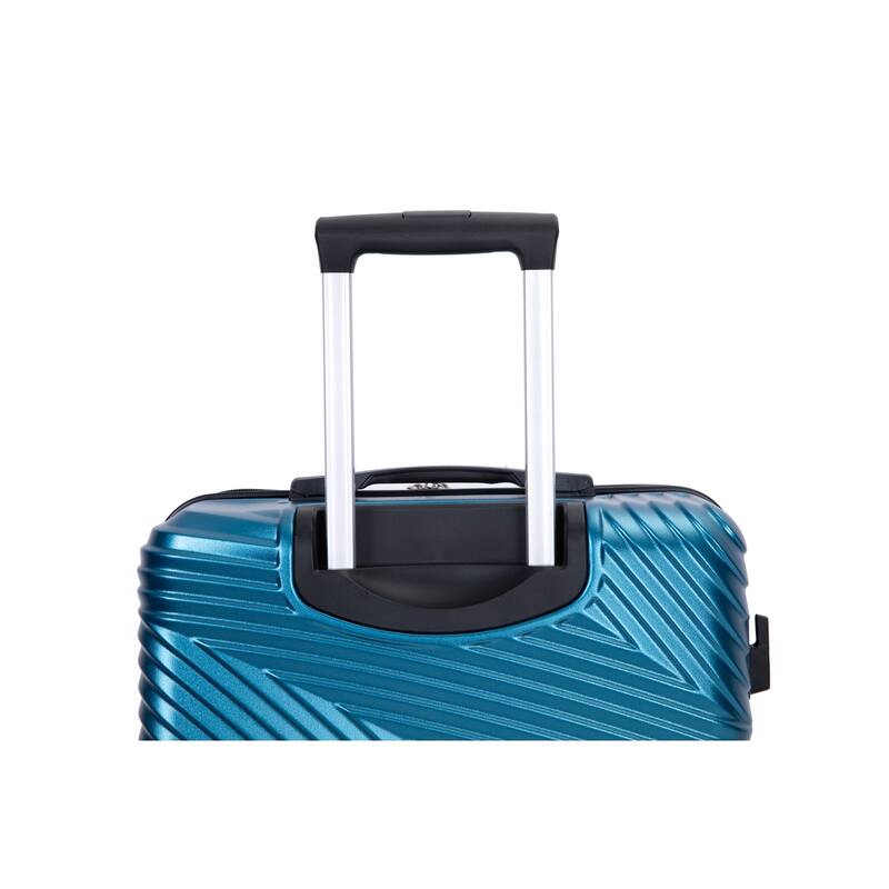Merax 3 Piece ABS+PC Hardside Lightweight Luggage Sets with Two Hooks and Spinner Wheels, for Family Travel