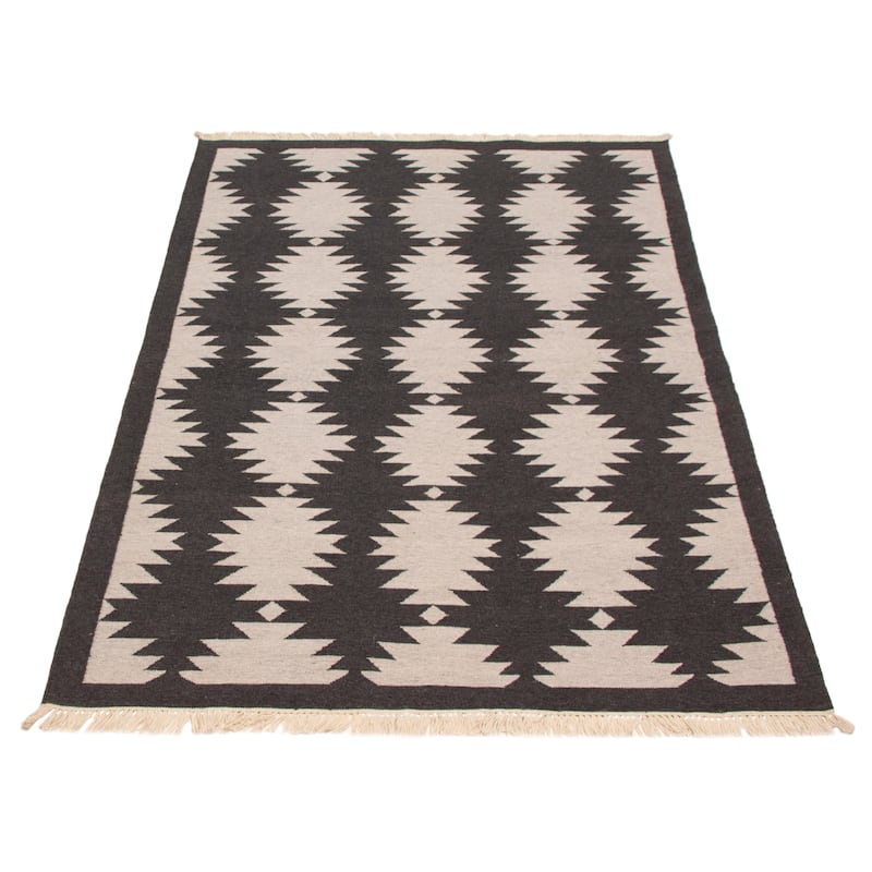 Ankara FW Grey, Grey Kilim 5'2" x 7'9" - 5'2 x 7'9