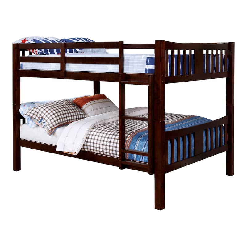 Dai Modern Twin over Twin Solid Wood Bunk Bed with Trundle Set by Furniture of America