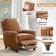 preview thumbnail 35 of 57, Cigar Mid-century Modern Genuine Leather Recliner with Solid Wood Legs and Nailhead Trim Set of 2 by HULALA HOME