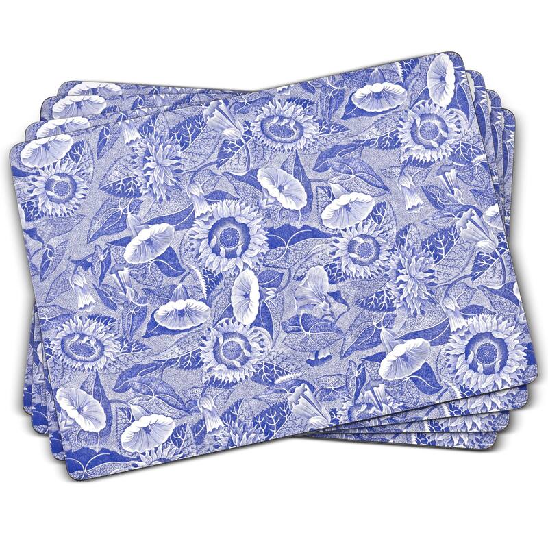 Pimpernel Set of 4 Blue Room Sunflower Placemats - 11.7 in x 15.7 in - 11.7 in x 15.7 in