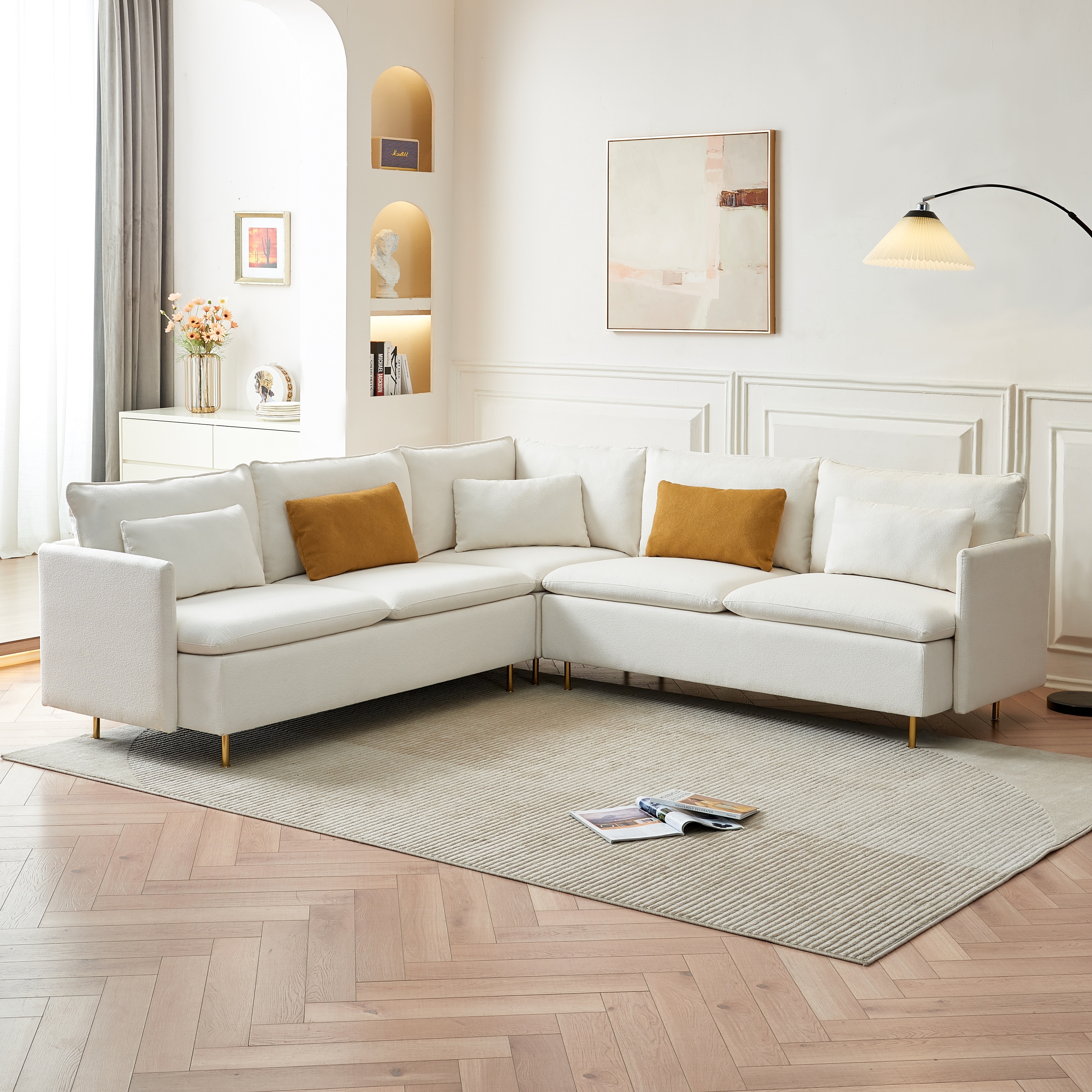 Cushions on l shaped sofa shop