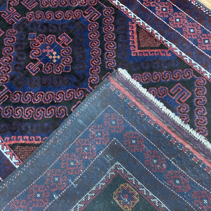 HERAT ORIENTAL Handmade Balouchi Wool Rug - 3'7" x 6'2"