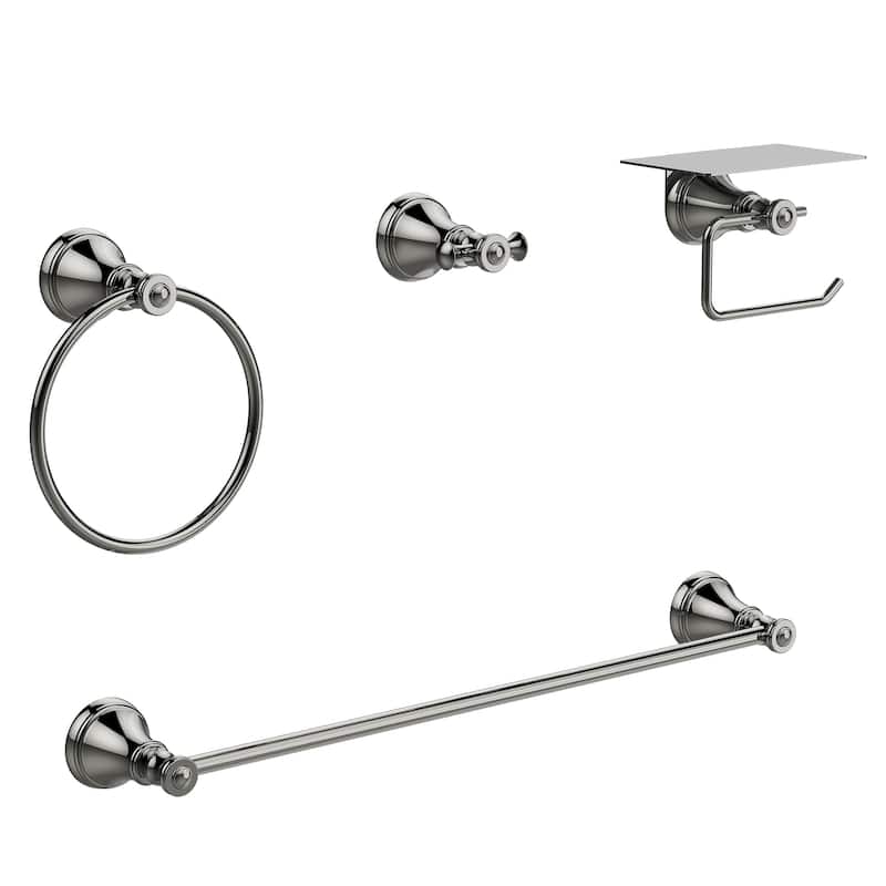 4-Piece Bathroom Accessories Set Bathroom Hardware Set - Chrome