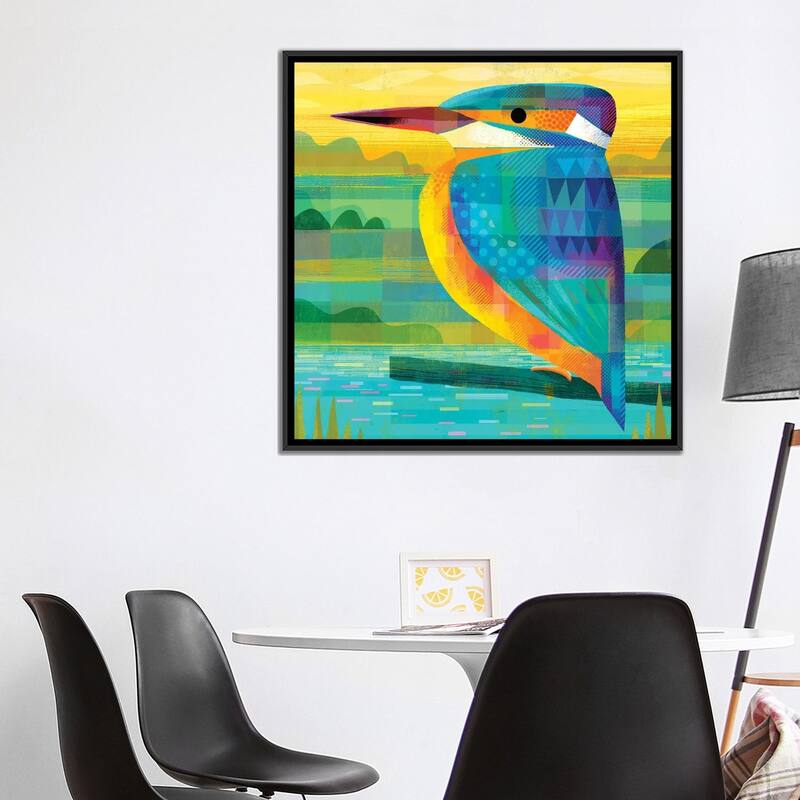 iCanvas "Kingfisher" by Gareth Lucas Framed Canvas Print