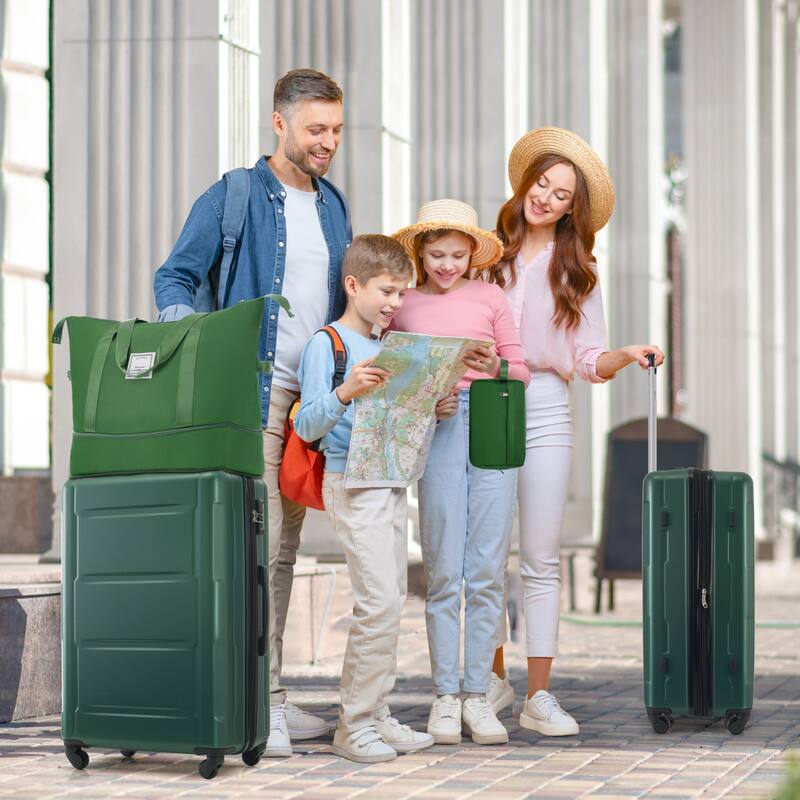 2 Piece Luggage Set with Bags Expanable Spinner Wheels ABS Lightweight Suitcase with TSA Lock 20inch+24inch