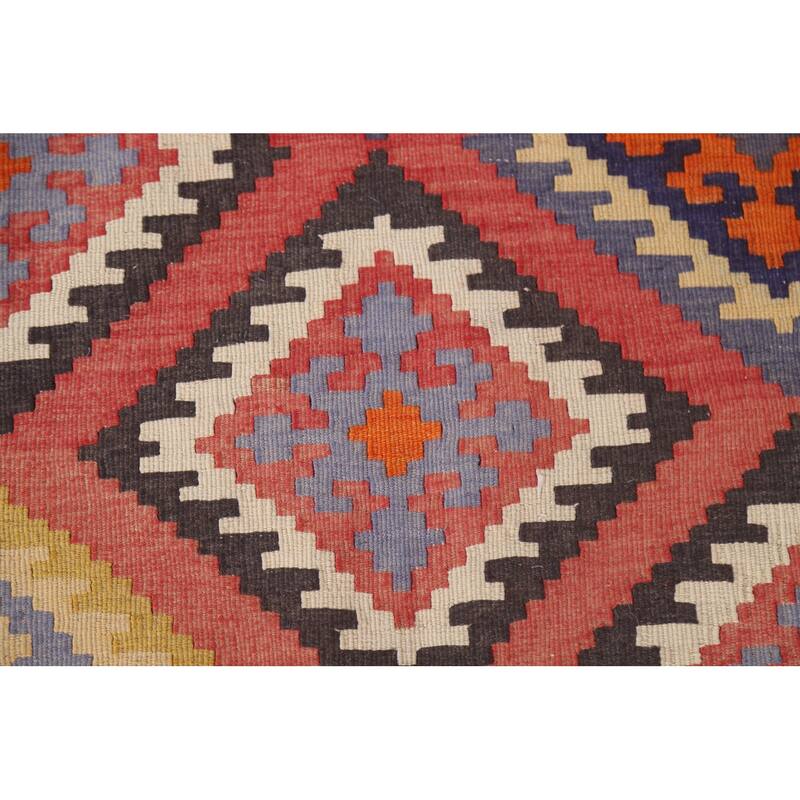 Kilim Qashqai Persian Antique Area Rug Hand-Woven Wool Carpet - 4'7"x 9'1"
