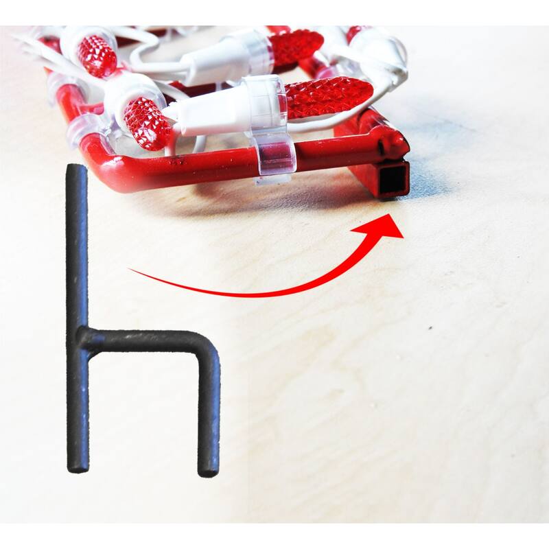 3-Piece LED Lighted Mini Candy Cane Outdoor Christmas Decoration - 13" - Red