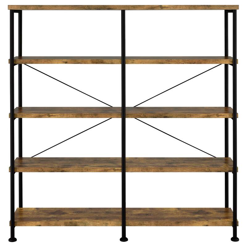 Analiese 63-inch 4-shelf Double Bookshelf - 60.00" x 14.25" x 63.00"