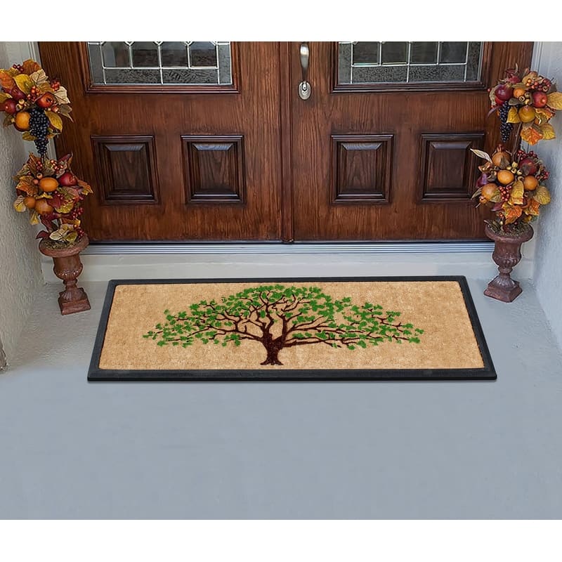 A1HC Natural Rubber and Coir Thick Heavy Duty Non Slip Doormat 18" X 48"